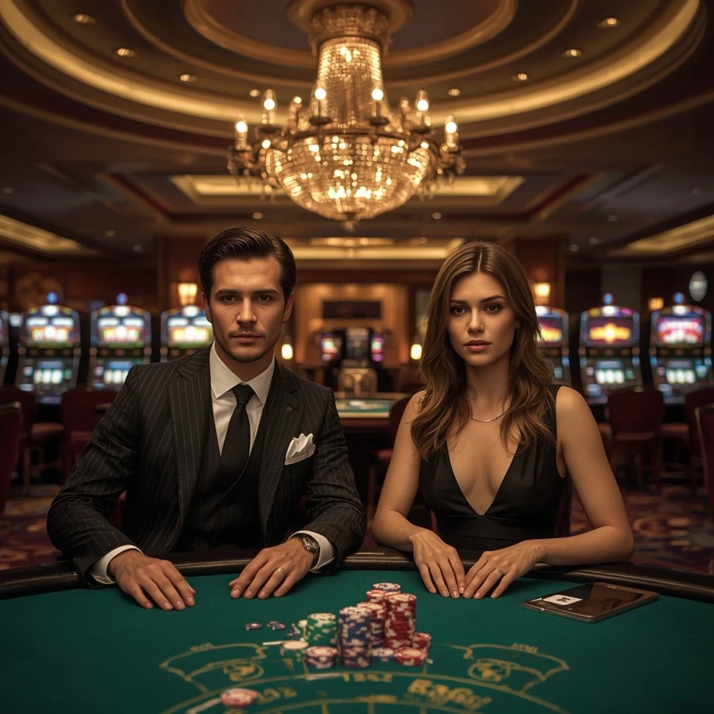 Deux joueurs de poker dans un Ybets Casino